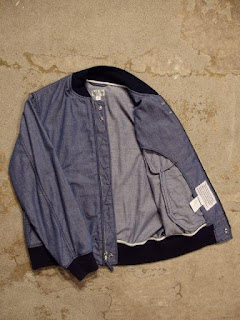 FWK by Engineered Garments "Aviator Jacket in Blue Dungaree Cloth" Spring/Summer 2015 SUNRISE MARKET