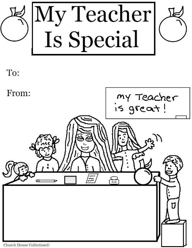 My Teacher Is Special Coloring Pages title=