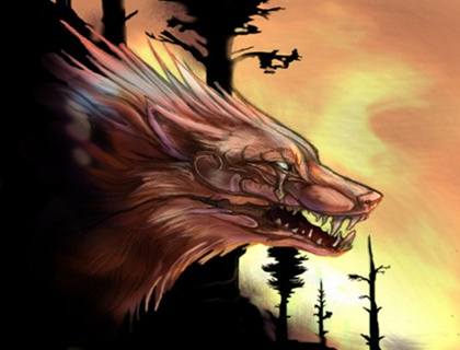Lobos, perros, zorros y otros cánidos míticos, fabulosos y legendarios Skoll+01