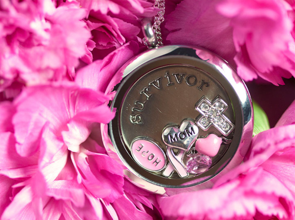 Breast Cancer Survivor Origami Owl Living Locket