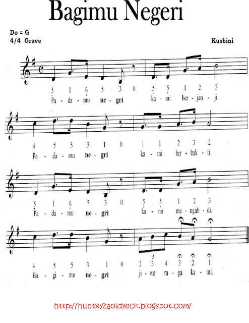 Partitur Lagu Wajib dan Nasional