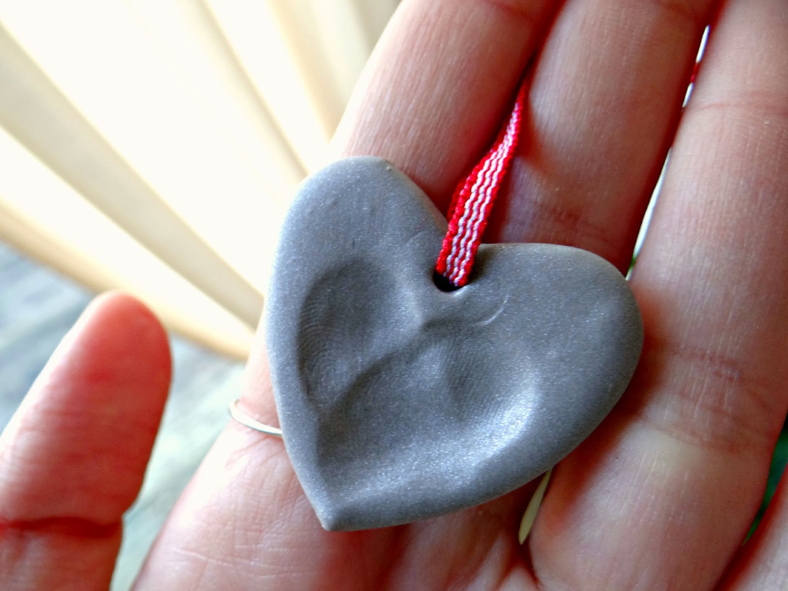 emjay's course Polymer Clay Heart Charm with Fingerprint