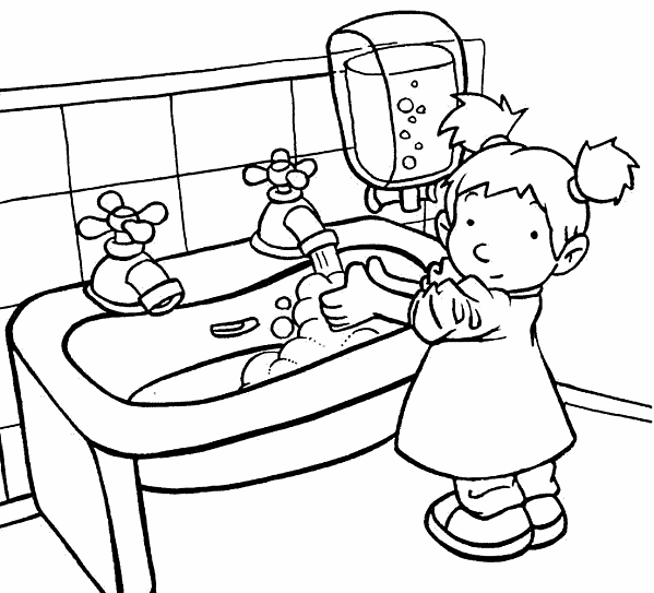 Hand-Hygiene Coloring Pages Hand-Hygiene Coloring Pages