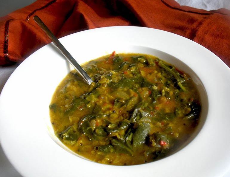 Mixed Dal Palak (Lentils with Spinach and Tomato) Lisa's Kitchen