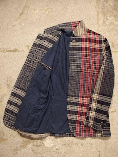 ts(s) 3Button 3+1 Patch Pocket Jacket & Military Narrow Shorts in Navy Enlarged Madras Plaid Cotton Cloth Spring/Summer 2015 SUNRISE MARKET