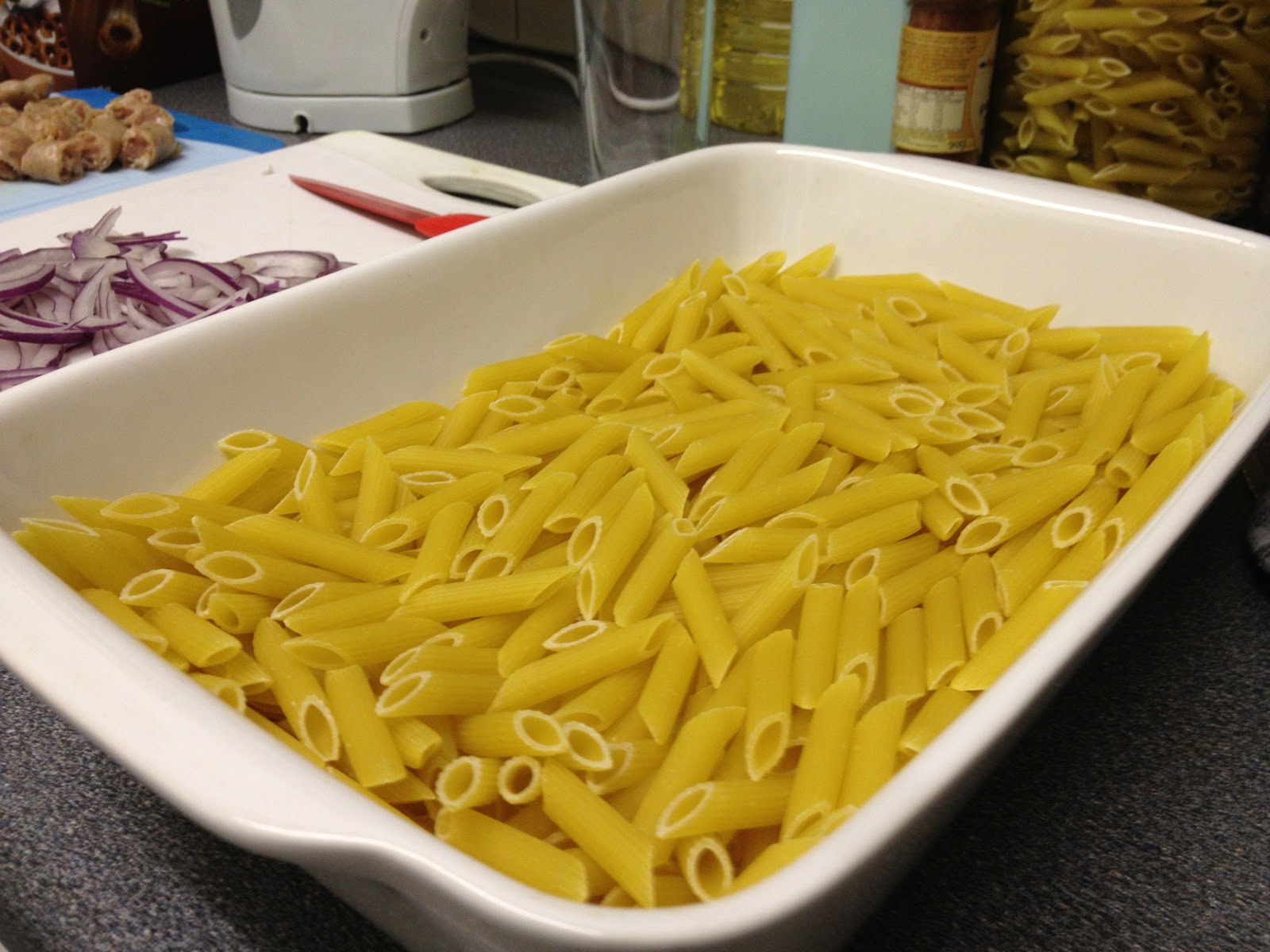 Matt's Mighty Meals Sausage and Bacon Pasta Bake With Caramelised Onions