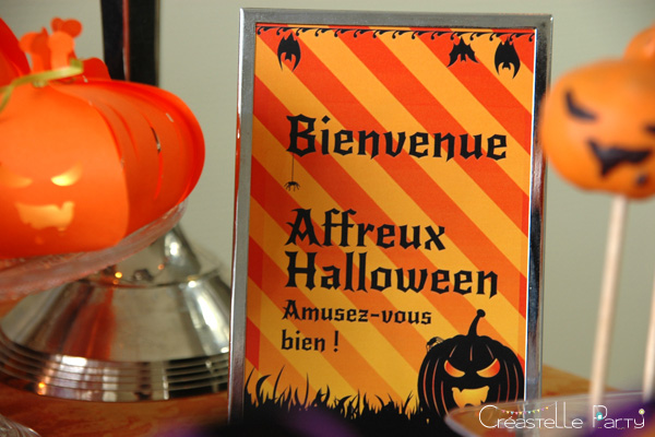 halloween sweet table - affichette bienvenue - welcome sign