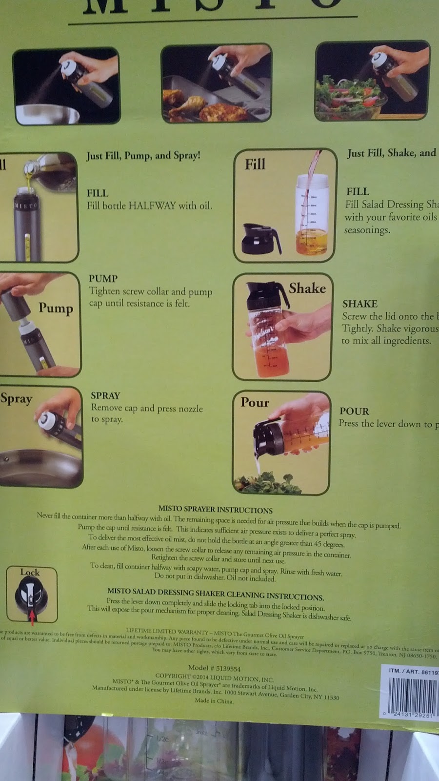 Misto Gourmet Olive Oil Sprayer with Salad Dressing Shaker Costco