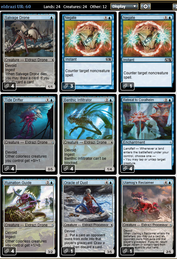 Magic the Gathering Adventures [Standard] Blue Red Baby Eldrazi (1 of 2)
