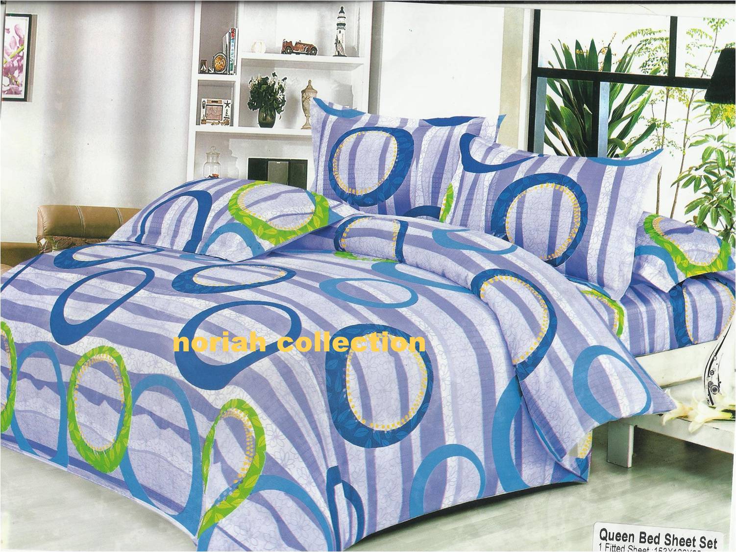 Noriah Corner CADAR QUEEN FITTED + COMFORTER