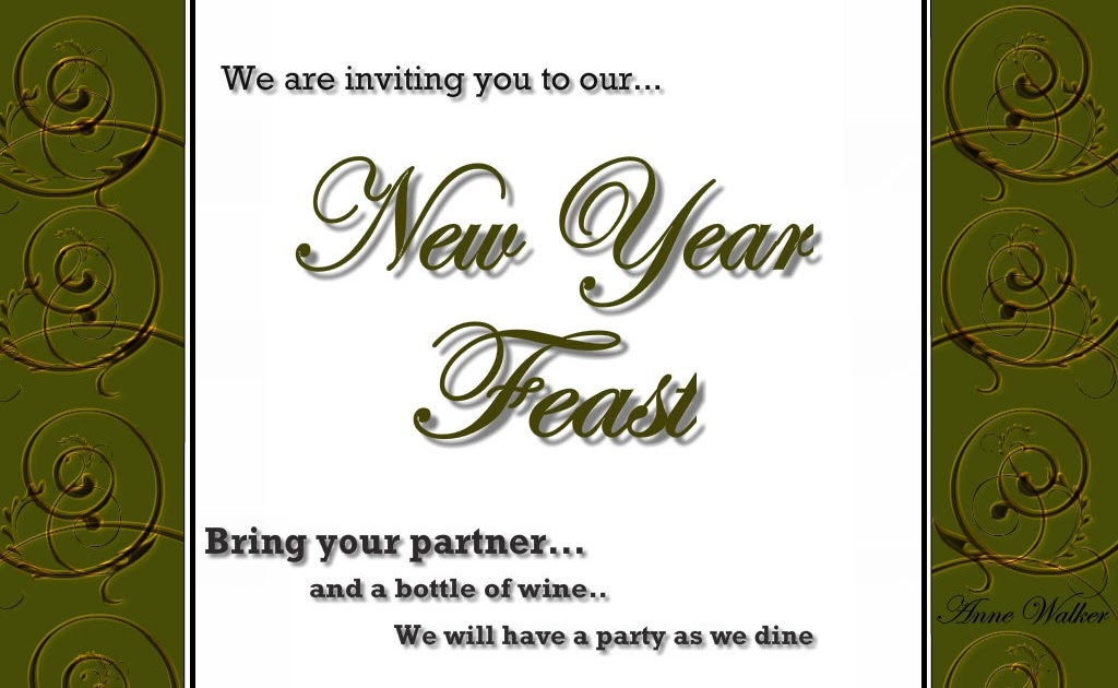 Greeting Card Ideas and Tips: New Year Invitation Ideas