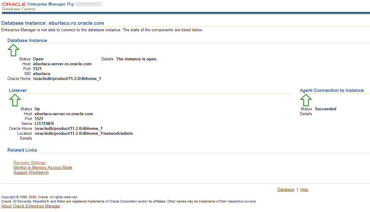 Oracle 11g Database Version 11.1.0.7.0 Oracle 11g Database Version 11.1.0.7.0