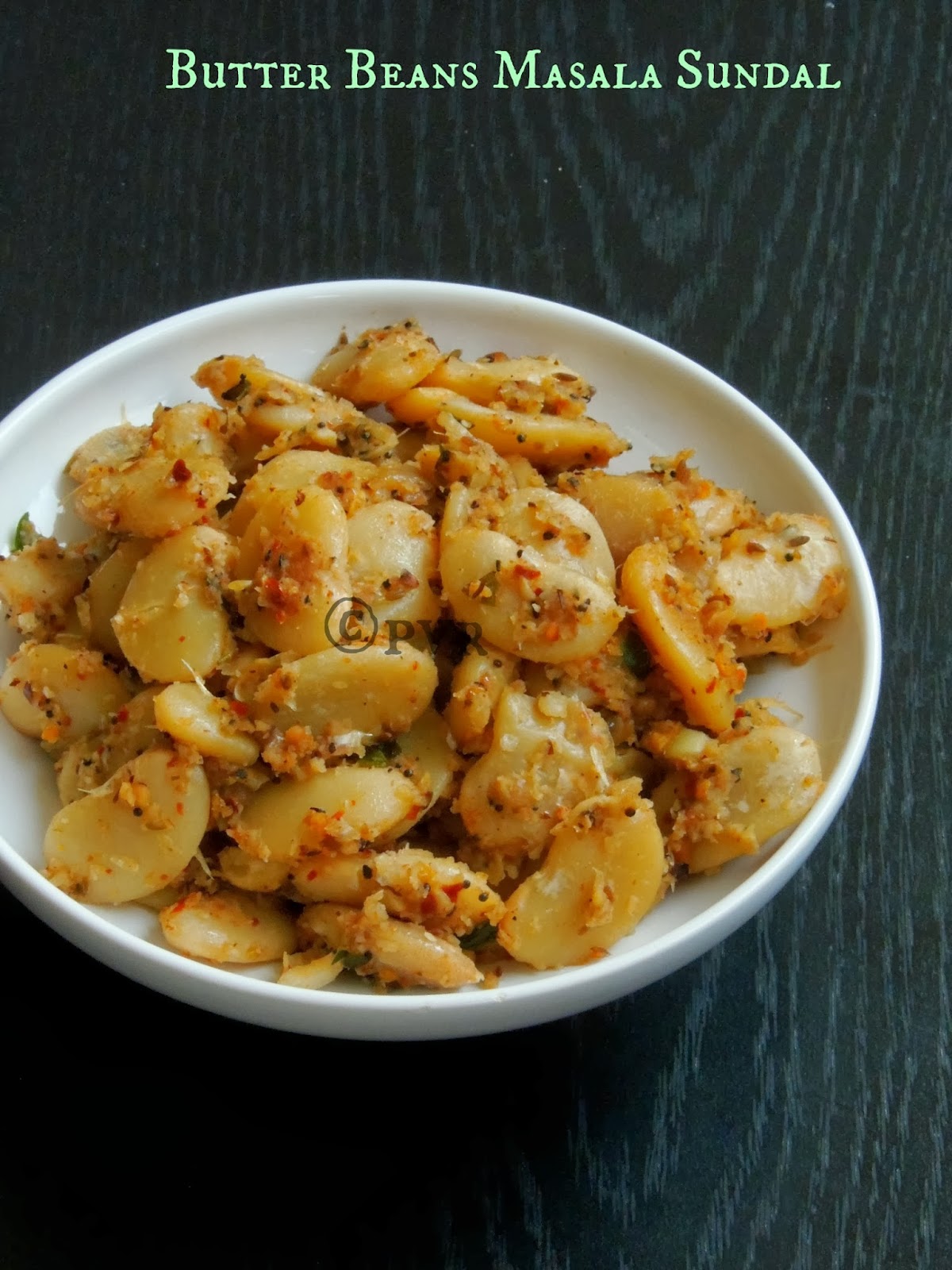 Priya's Versatile Recipes Butter Beans Masala Sundal