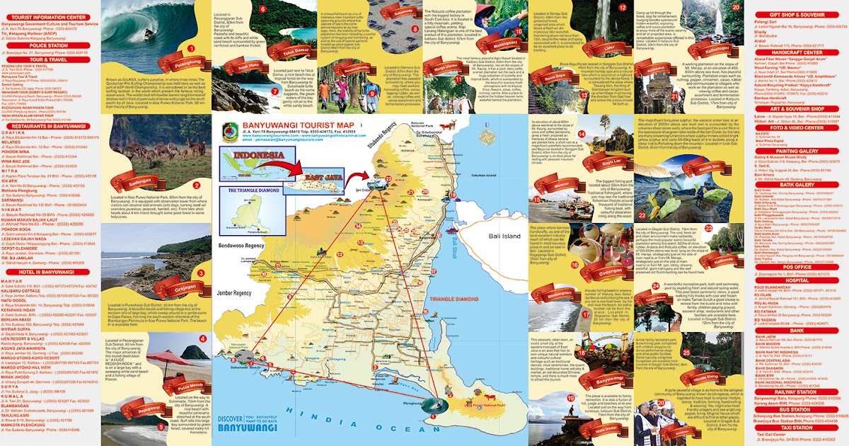 > Peta Lengkap Indonesia: Peta Wisata Banyuwangi