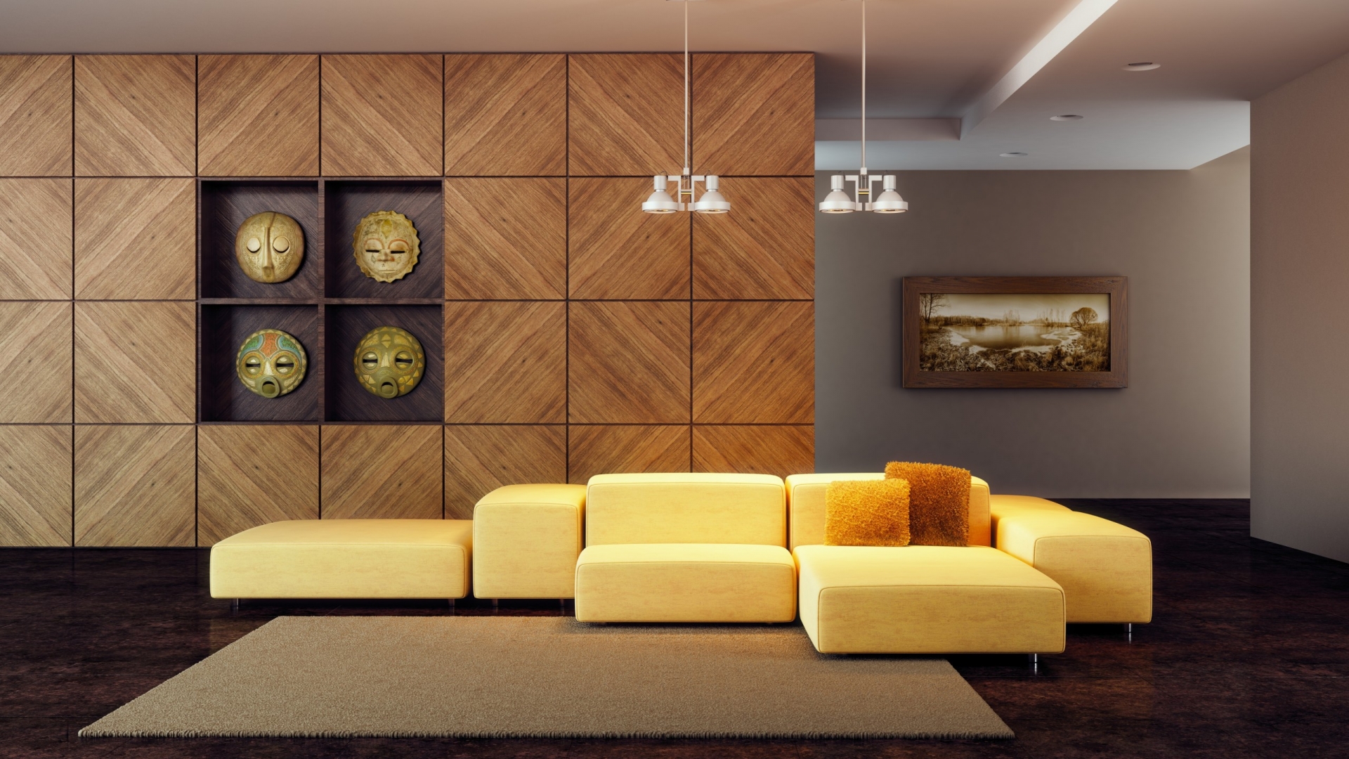 contemporary wallpaper for living room