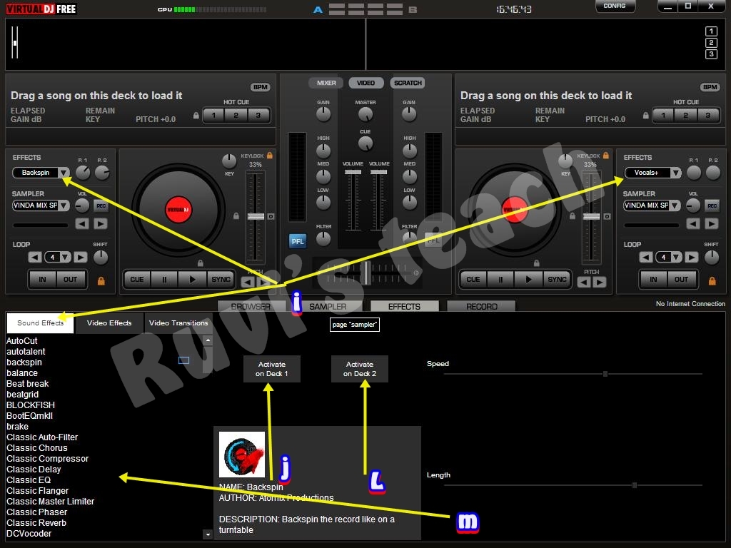 HOW TO MIX WITH VIRTUAL DJ (RUVI'S TEACH VIRTUAL DJ PART 6) ADD EFFECT