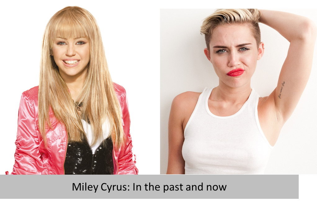 Music Explorer Hannah Montana vs Miley Cyrus The past and present