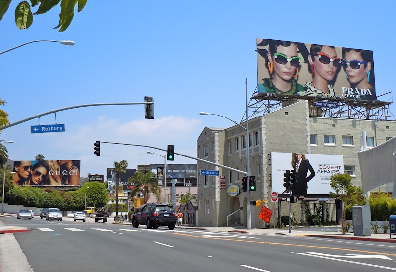 Gucci and Prada eyewear Sunset Strip billboards