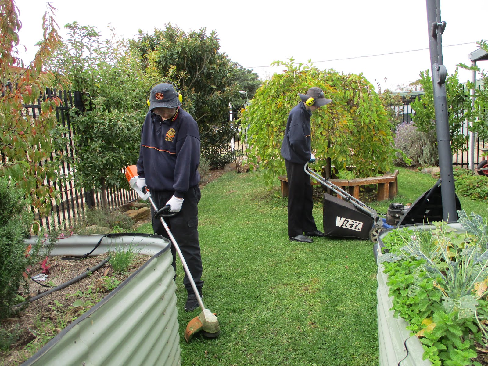 Maintaining the garden is a a weekly task.