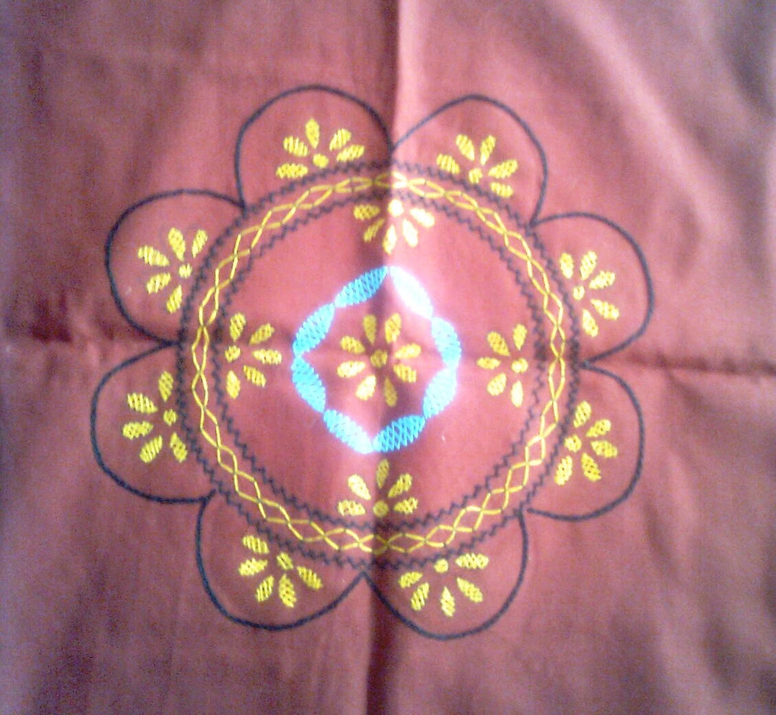 Creative Patterns Hand Embroidery on Bed sheet