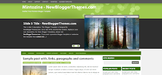 Mintozine Blogger Template Is a Wordpress To Blogger Converted Blogger Theme