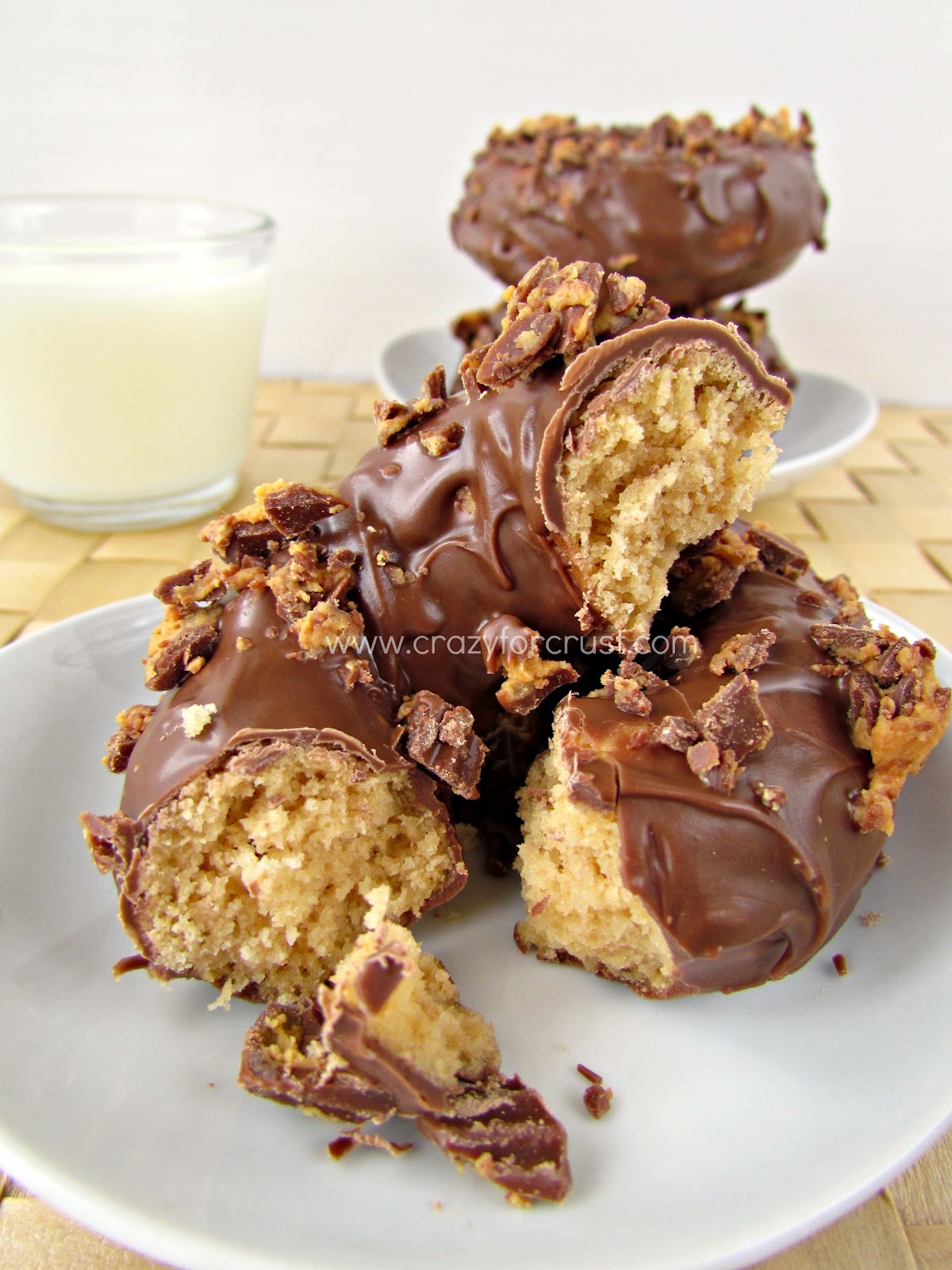 Chocolate Dipped Peanut Butter Donuts Crazy for Crust