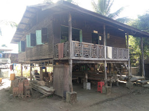 Traditional Burmese house in Namphalong in Myanmar.