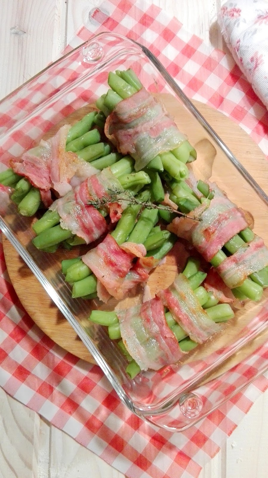 Oesters en Uien Sperziebonen in gerookt spek