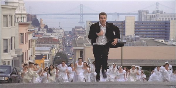 Image result for chris O'donnell gifs brides chasing him