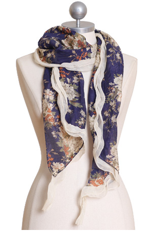 leaving home floral garden scarf