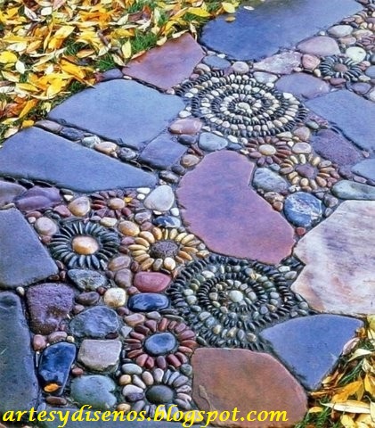 Pisos con piedras para jardines : decoración del hogar, diseño de ... Decoración Jardín Piedras