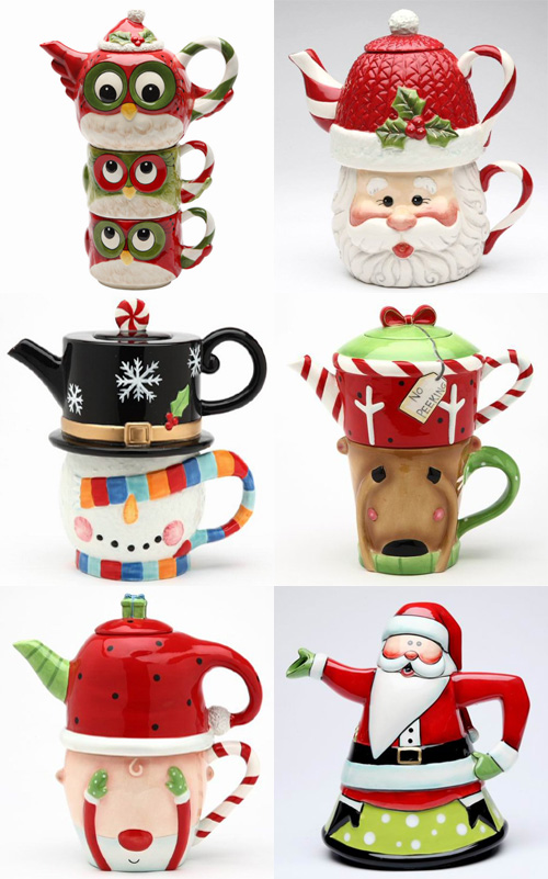 My Owl Barn Holiday Teapots