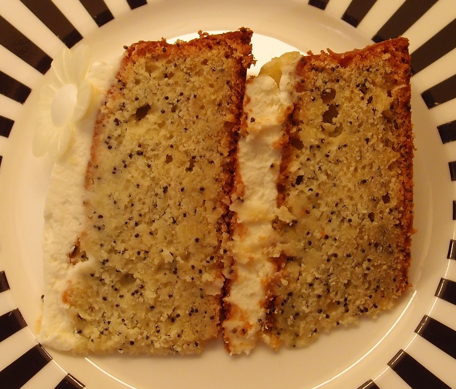 The Caked Crusader Honey and poppy seed cake with honey buttercream