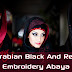 Arabian Black Abaya With Red Embroidery Collection 2012 | Dubai Abaya Designs 2012 | Beautiful Abaya Of U.A.E