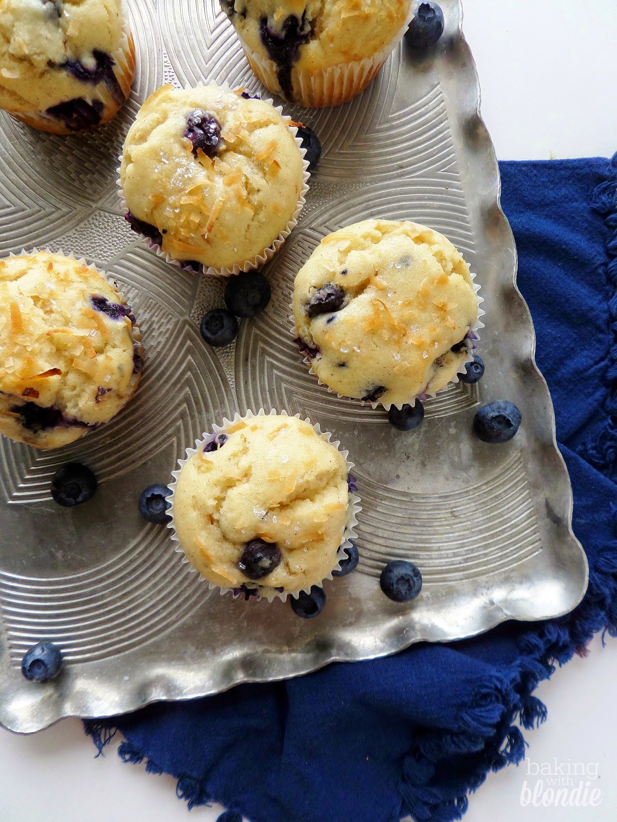 Toasted Coconut Blueberry Muffins