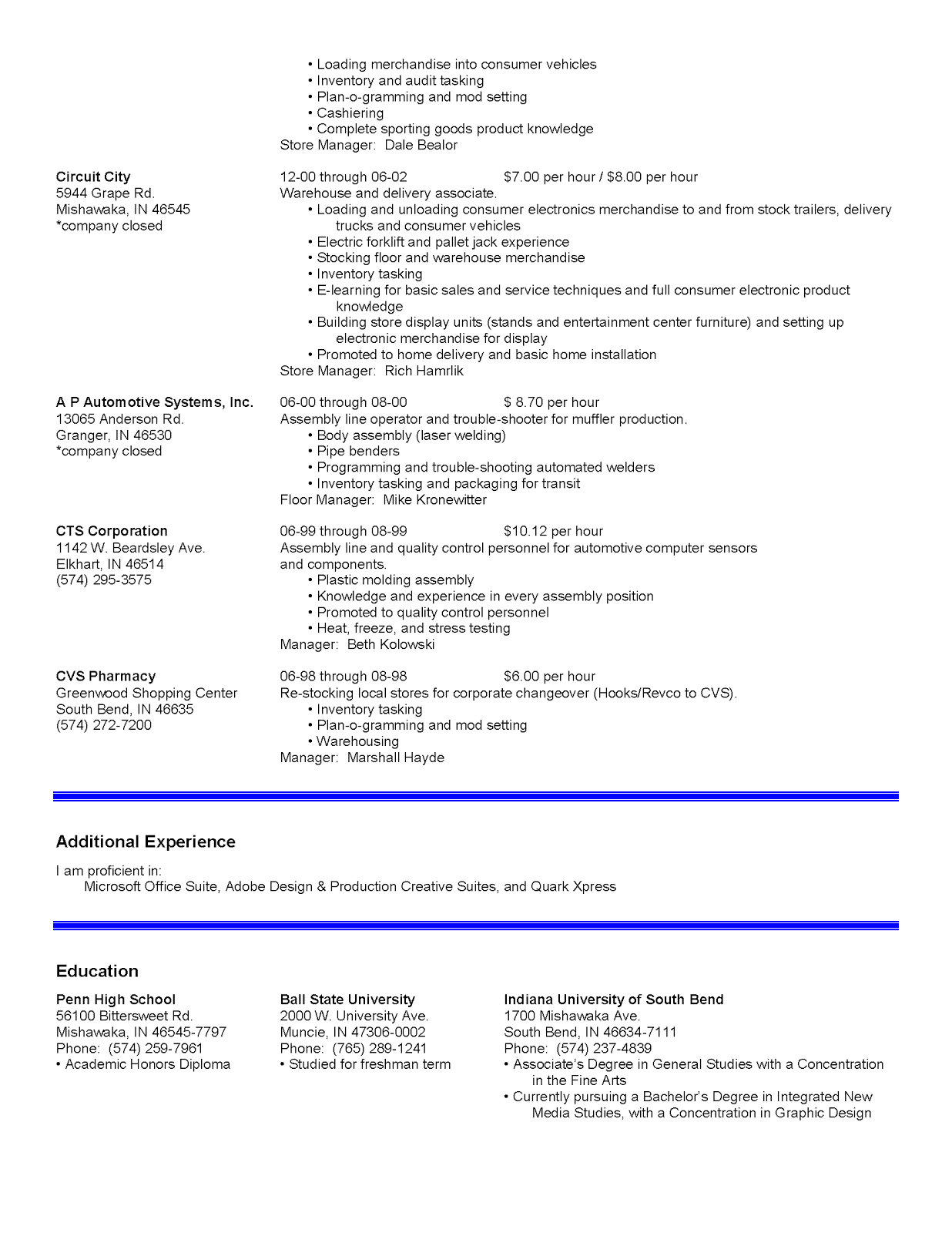 quality control chemist resume