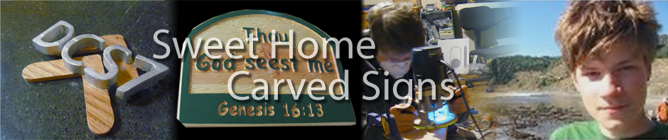 Sweet Home Carved Signs
