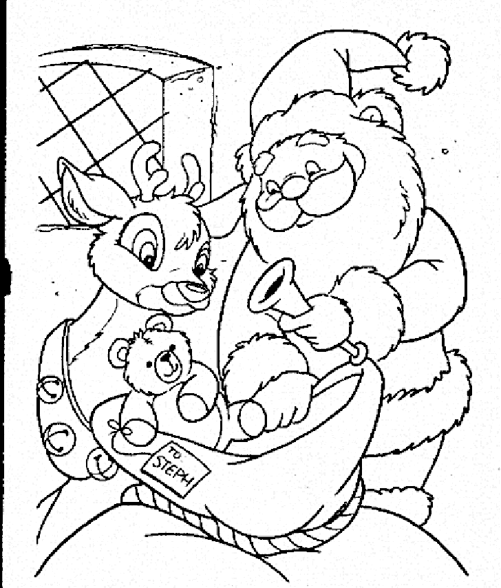 Christmas Animal Coloring Pages Christmas Animal Coloring Pages