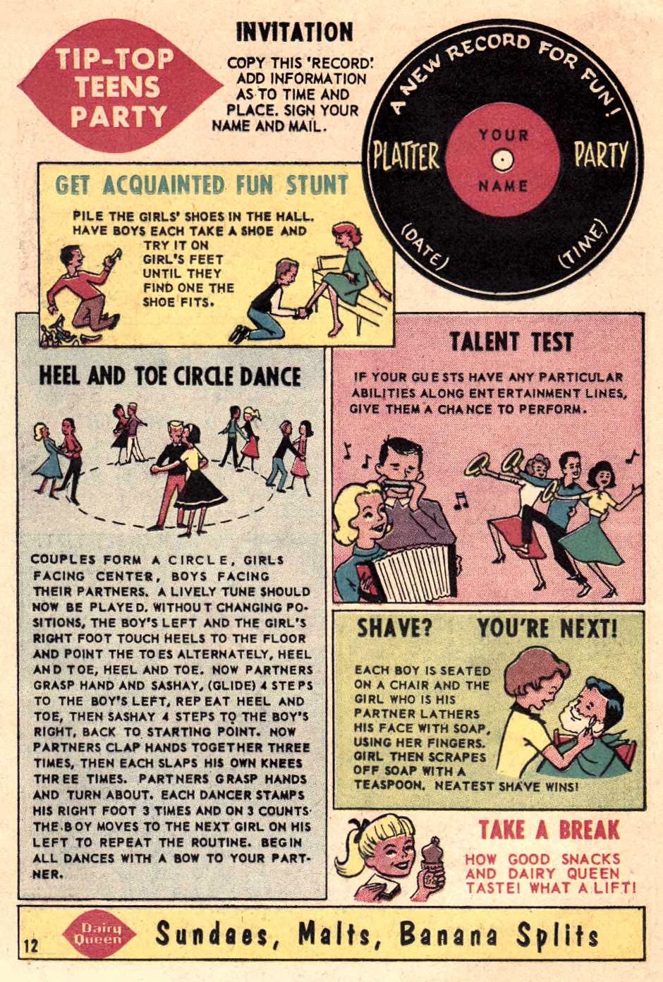 and everything else too Dairy Queen Party Book (1960)