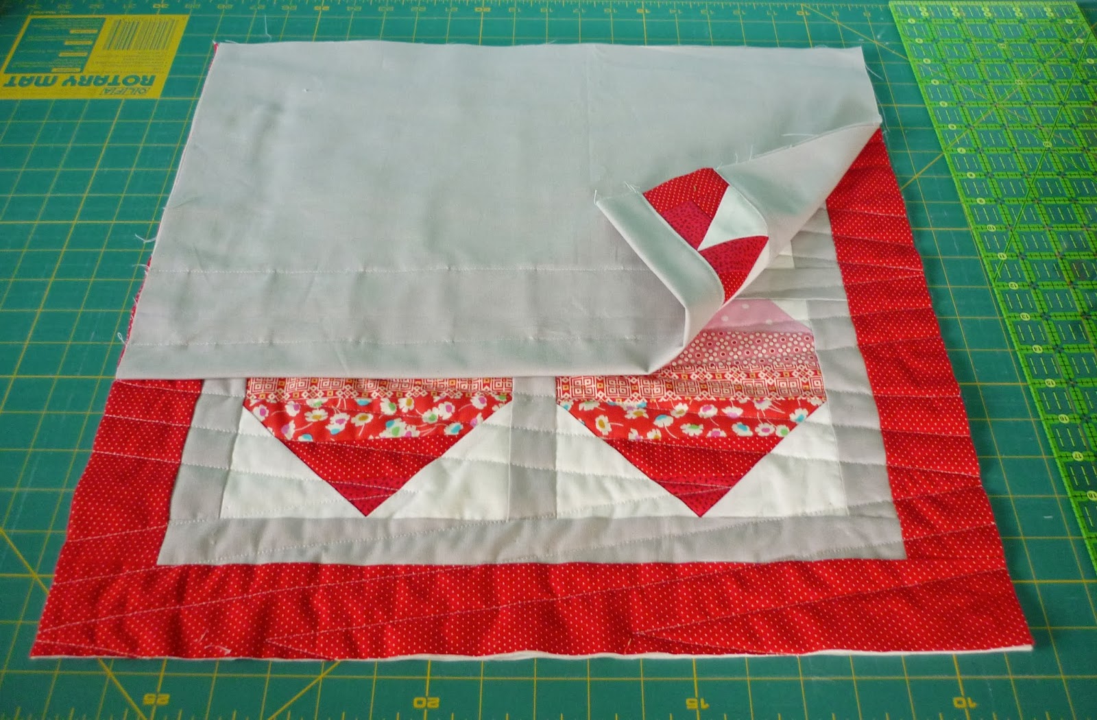 Mack and Mabel Quilted Heart Cushion Tutorial