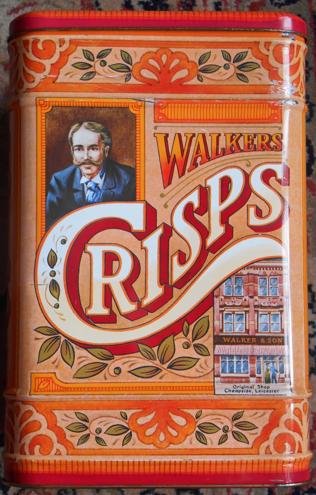 My Purple Velvet Box Full of Stuff Exotic Packaging Walkers Crisps Tin