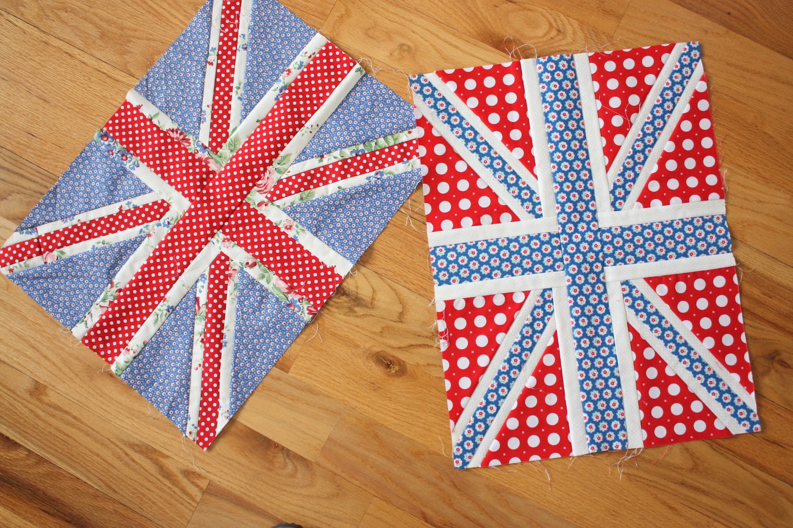 This year's crop of Union Jack quilt blocks Diary of a Quilter a