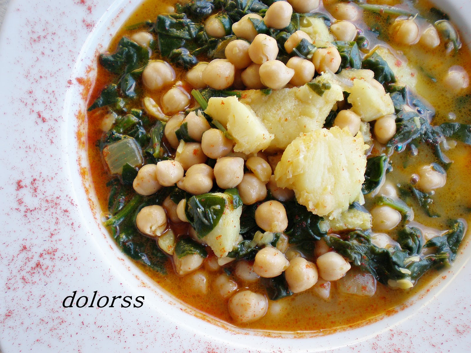 Blog de cuina de la dolorss Garbanzos Pedrosillano con bacalao (Olla