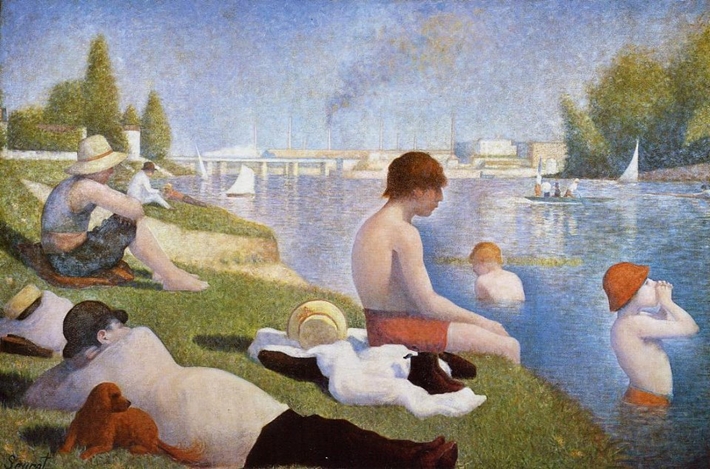 El baño al aire libre Georges-Pierre+Seurat+1859-1891+-+French+Post-Impressionist+painter+-+Tutt%27Art@+-