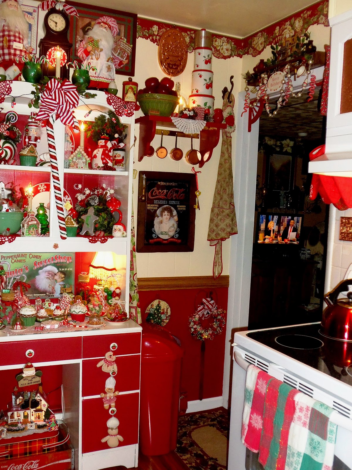 A DEBBIEDABBLE CHRISTMAS "Sweet" Christmas Kitchen, Tree 8 and Hutch