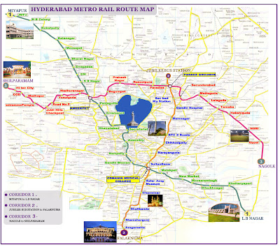 Hyderabad Metro Rail Project Route Map
