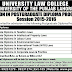 University of Law College Admission Postgraduates Diploma Programmes 2016