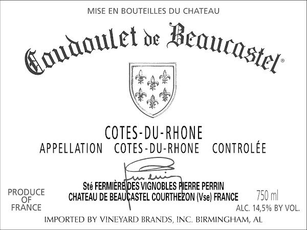 Côtes du Rhône - « Coudoulet » 2007 - Château Beaucastel.