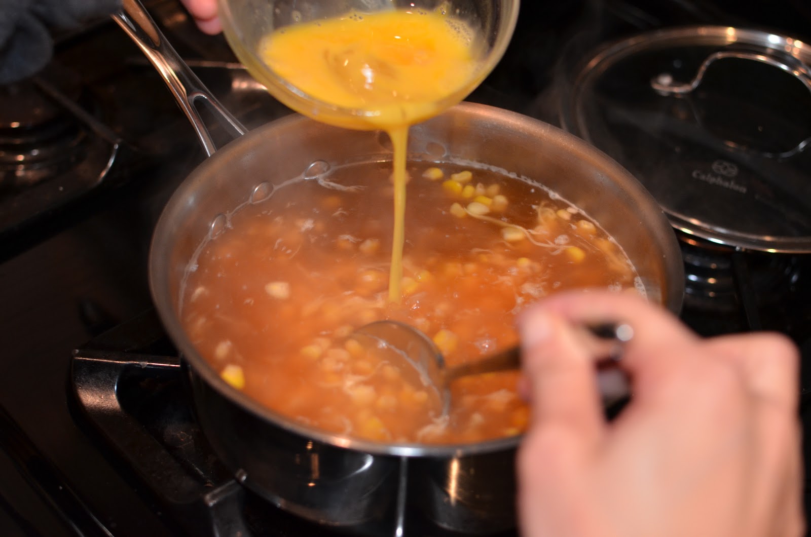 Playing with Flour Fast egg drop corn soup