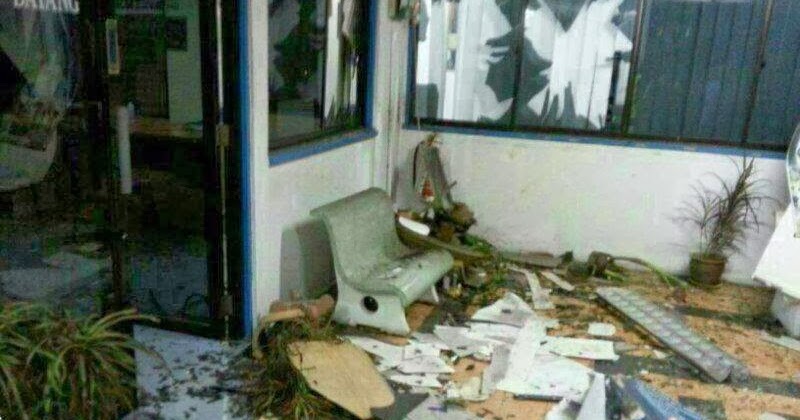 2 Gambar Balai Polis Di Bukit Mertajam Rosak Dibaling Bahan Letupan Tengok Tv Online
